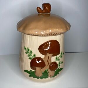 Vintage 70s Large Mushroom Jar